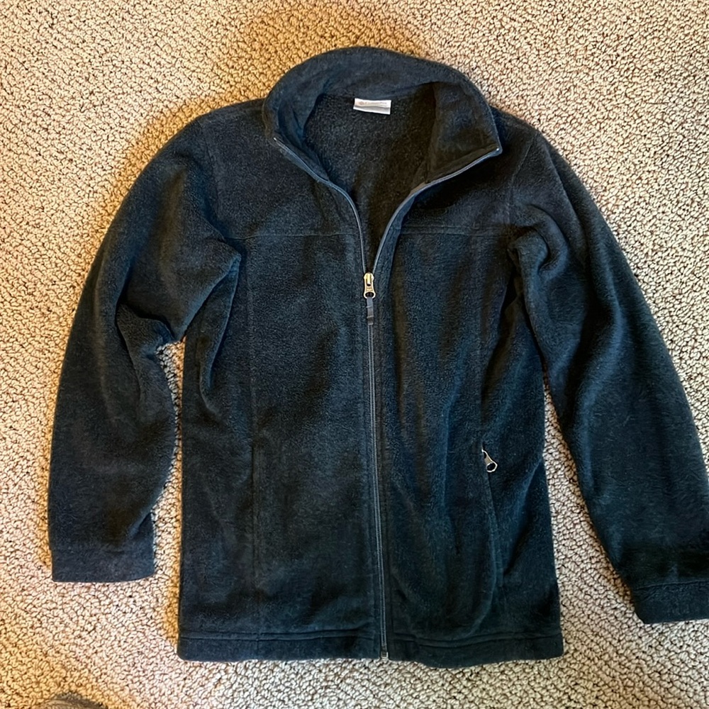 Columbia gray fleece boys light jacket Medium